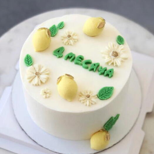 Бенто-торт с лимонами и ромашками 🍋