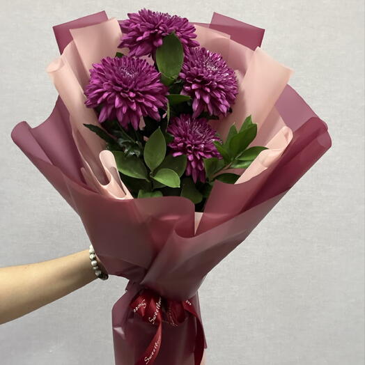 Букет из хризантем 💜