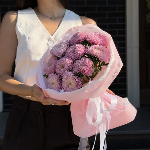 Монобукет из розовой астры к 1 сентября 🌸