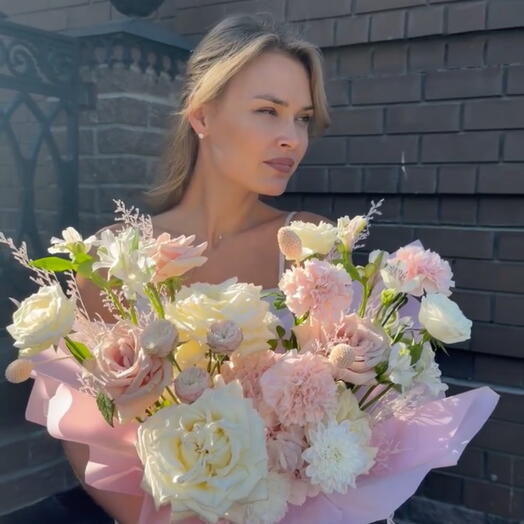 Для нее💗сборная композиция в нежных тонах