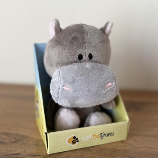 Мягкая игрушка Бегемот в коробке