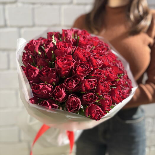 51 красная роза 40 см ОС011026