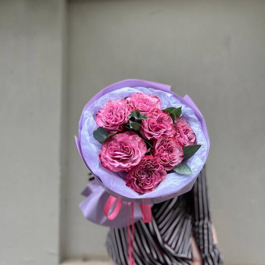 Bouquet of 7 roses "Country blues"