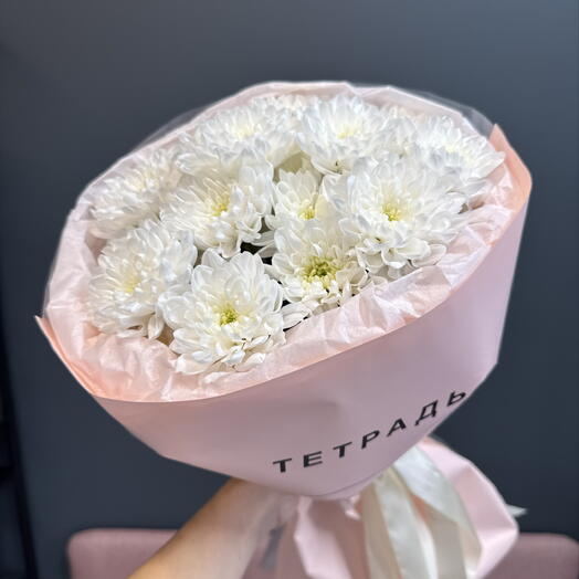 Нежный букет 💐 на День учителя 🌸 хризантема кустовая