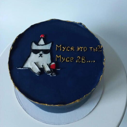 Бенто торт с котом, 1 кг с котом, для мужчины на день рождения