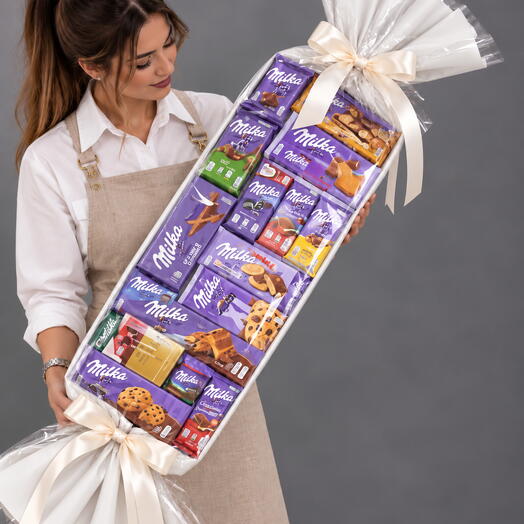 Большой сладкий букет Milka