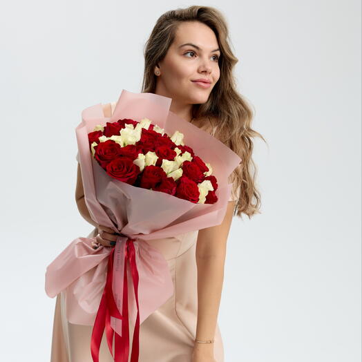 🌸 51 свежая роза. Скидка 20%