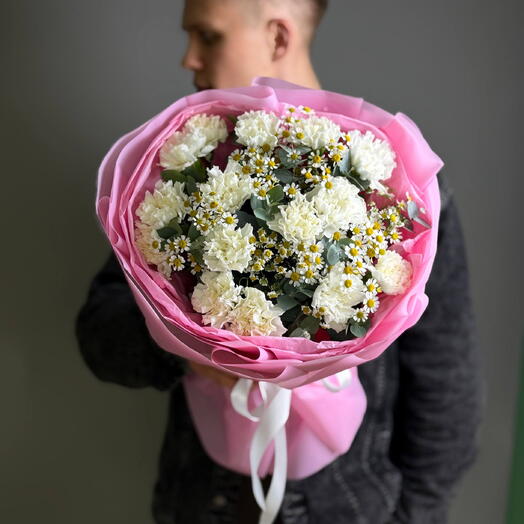 🌼 Букет «Ромашковое поле» — летняя свежесть и искренняя нежность! 🌸🤍💐