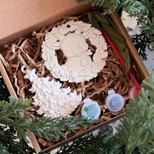 🎄Новогодний набор для детского творчества / Елочка и символ коза