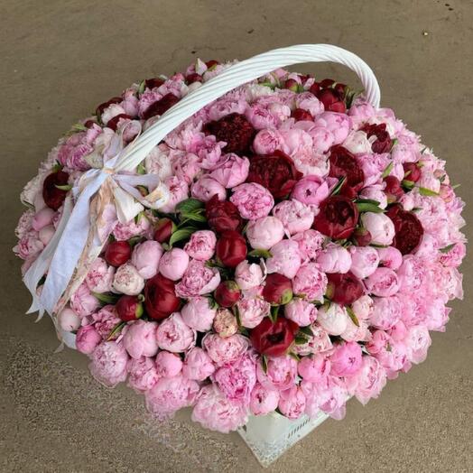 301 пионы в корзине😍