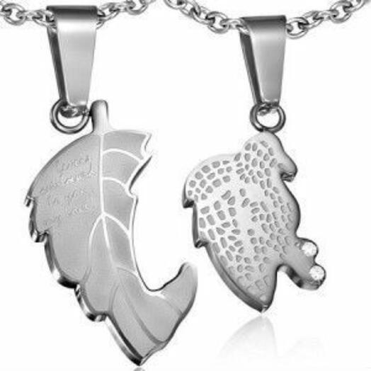 DC106 Парные кулоны для влюбленных "Мы рядом вместе и навсегда"