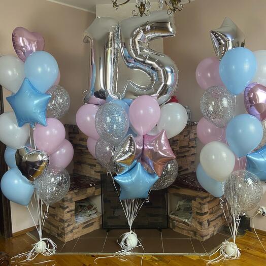 Globos de Cumpleaños, 59 piezas