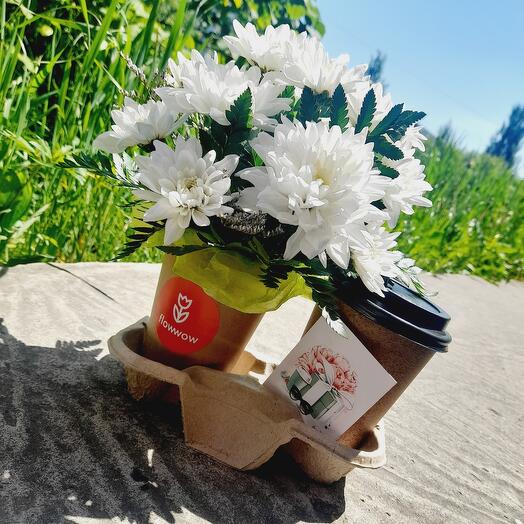 Flores y café