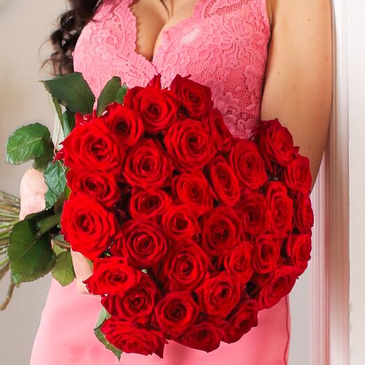 🍓Букет из Красных Роз Сердце 60 см