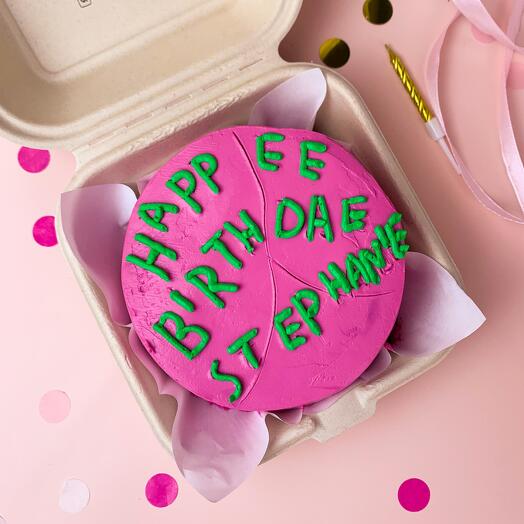 Бенто торт Happy birthday Marry (любая надпись на торте)