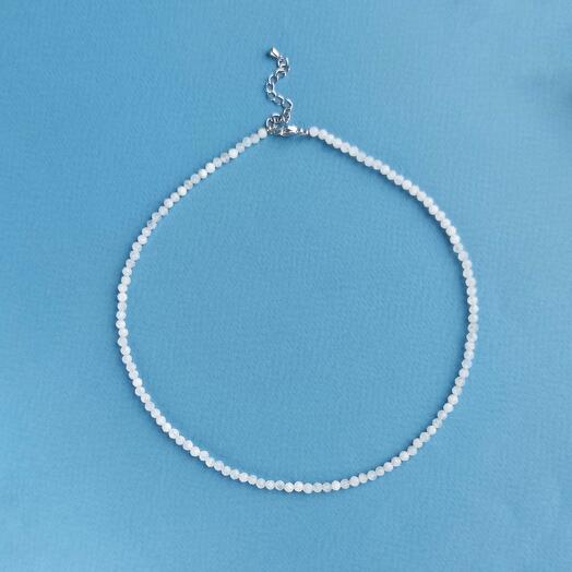 Collar de piedra lunar adular natural