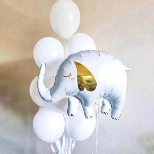 Set of balloons with helium White Elephant