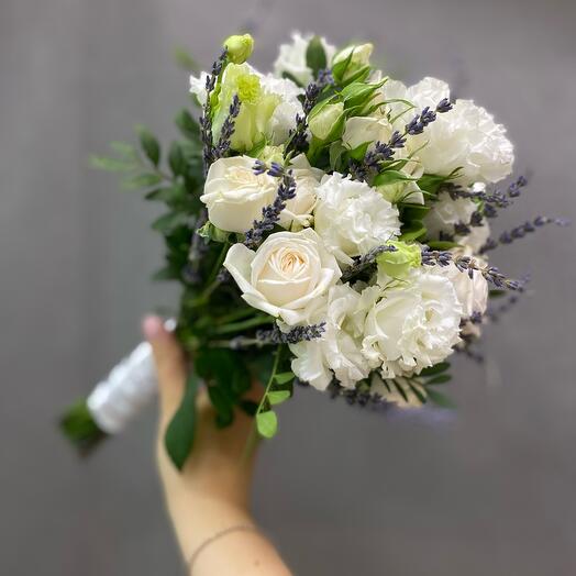 Букет невесты с лавандой