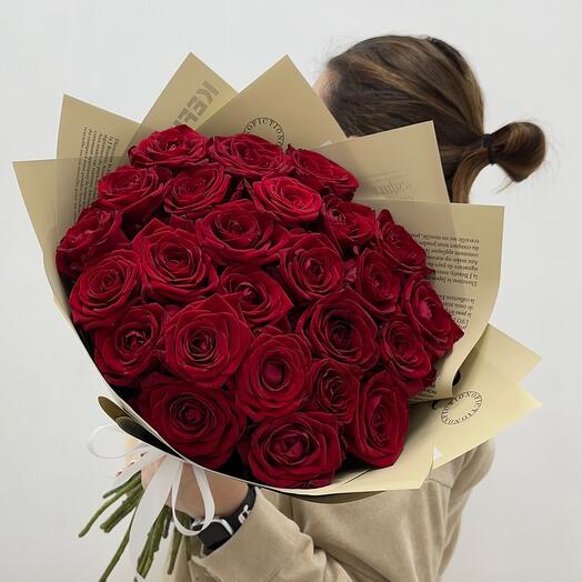 Bouquet of 25 red roses