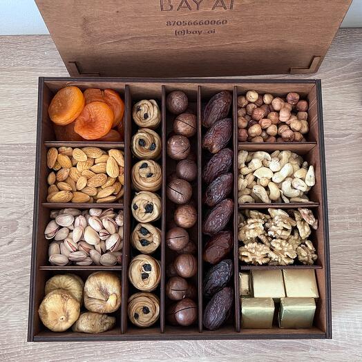 Бокс микс сухофрукты L премиум