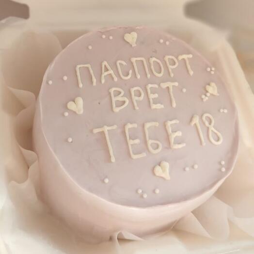 Bento cake "passport lies"