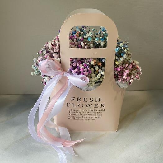 Bolso con gypsophila "Ternura"