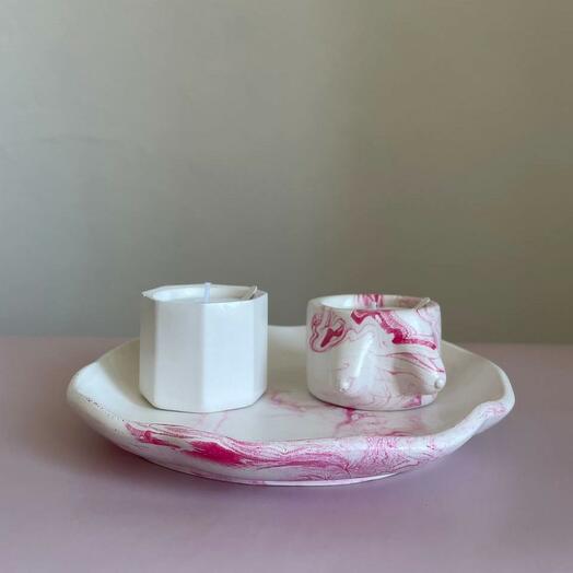 Подарочный набор — свечи на подставке ·Woman 7·