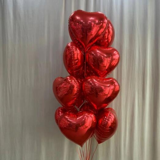 Шары  сердце 15 шт