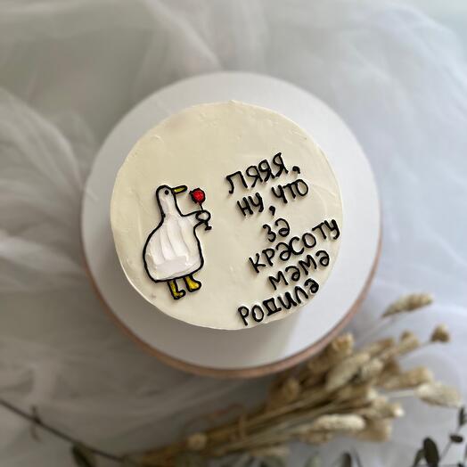 Бенто торт с гусем для подруги, бенто для жены
