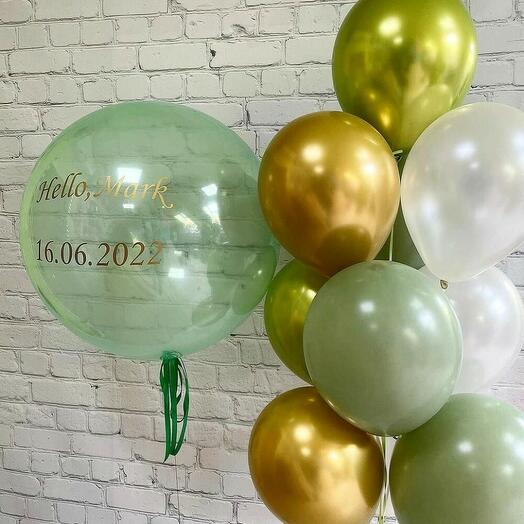 Фонтан из гелиевых шаров 74 (11 шаров)