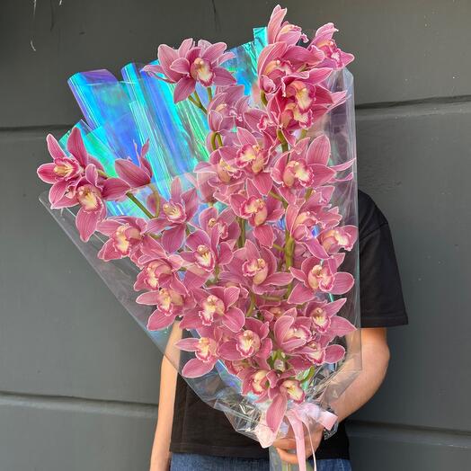 Магическая розовая орхидея Luxury Flowers цимбидиум
