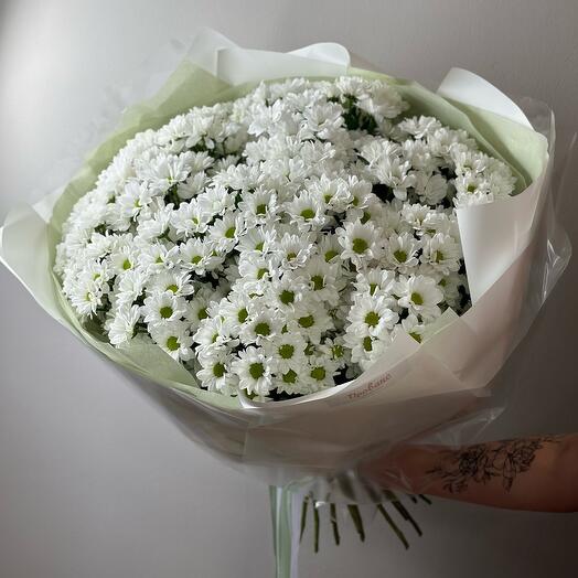 Букет из 25 кустовых хризантем