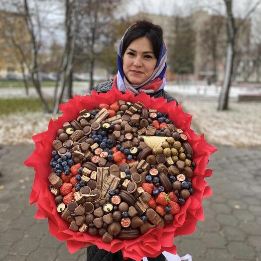Букет из конфет "Шоколадный фонтан"