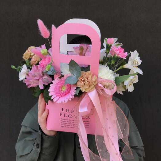 Flowers in a box with raphaella
