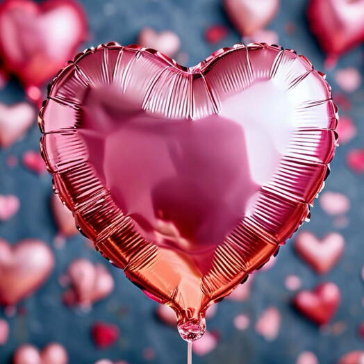 Balloon Heart pink helium. Helium foil balloon Heart (pink)