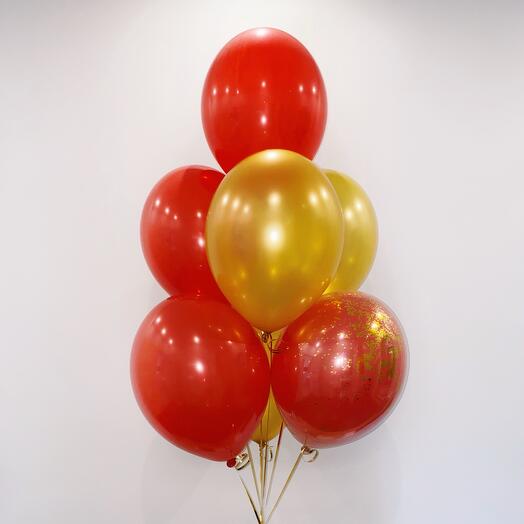 Фонтан яркий, шары красочные, красивые, на день рождения