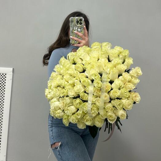 101 белая роза