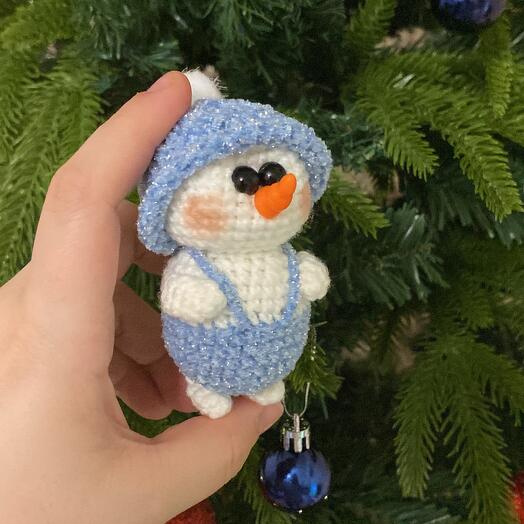 Снеговик новогодняя игрушка / ёлочное украшение/брелок