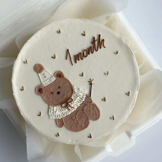Bento-pastel oso de peluche bebé bebé por meses