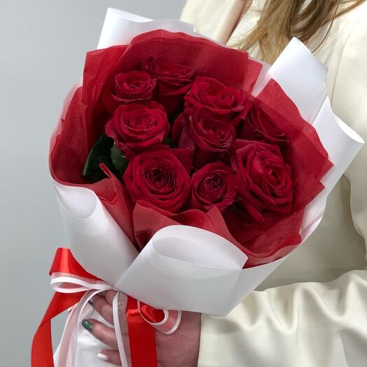 Flowers Bouquet Rose red 9