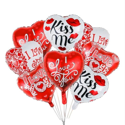 Kiss me balloons