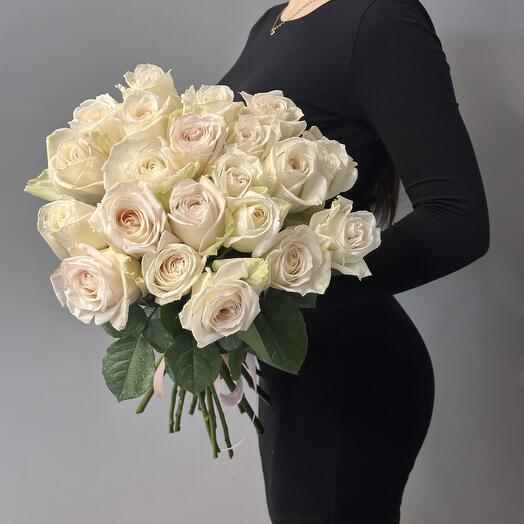 Монобукет 21 роза «White O hara»