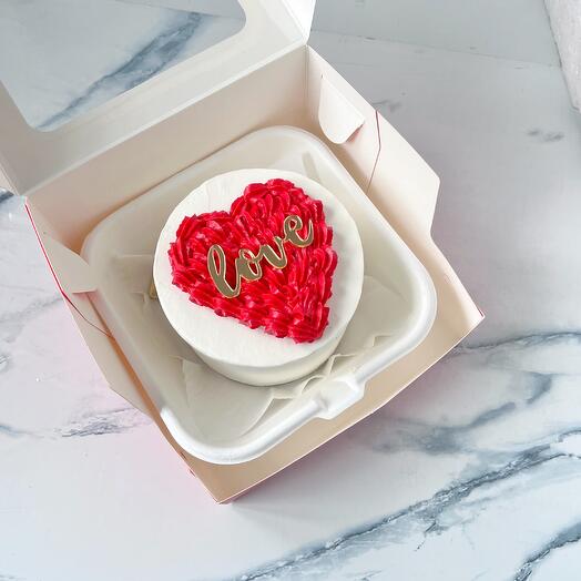 Бенто торт на 14 февраля сердце -love