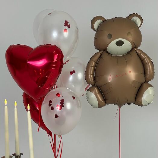 Шары для девушки Мишкина Любовь сердца