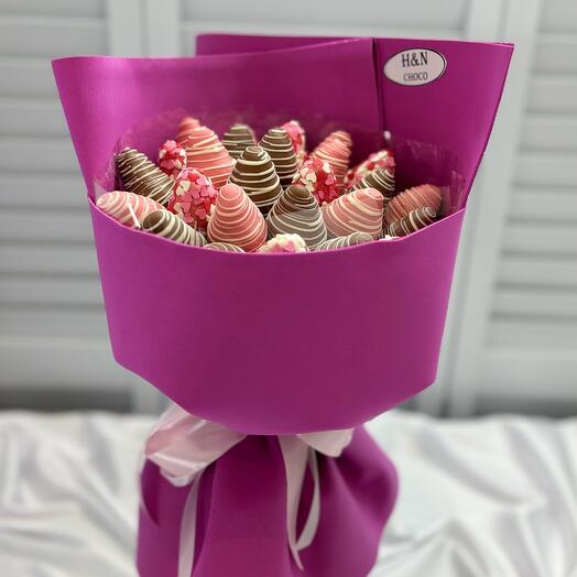 Букет из клубники в шоколаде «Love you»