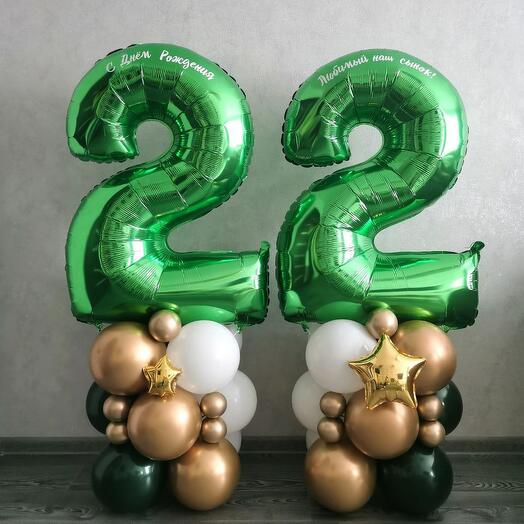 Шары цифры на 22летие