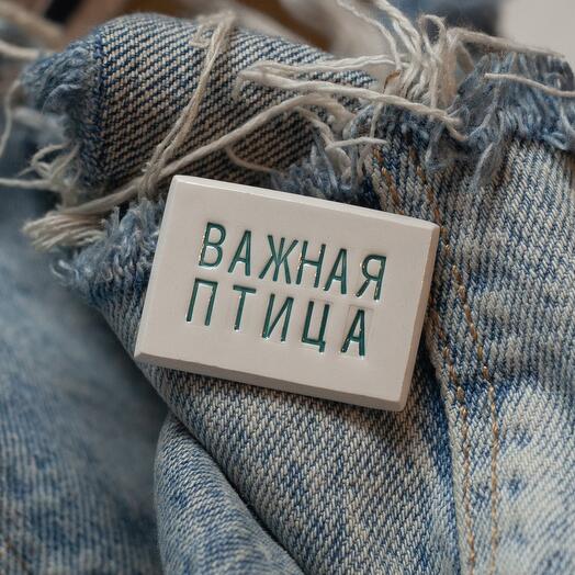 Ceramic Brooch "Vaznaya ptica"