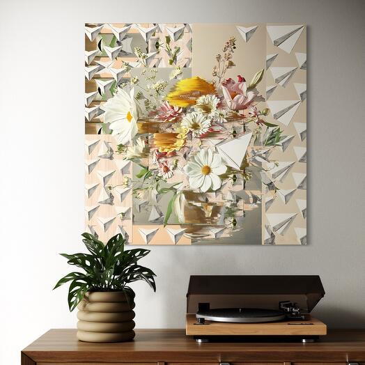 Картина 80х80 см "Floral Sunrise"