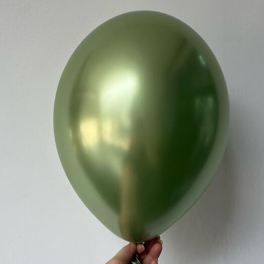 Шар с гелием Зеленый Хром