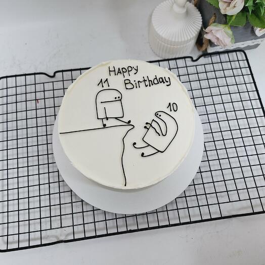 Торт Happy Birthday с человечками